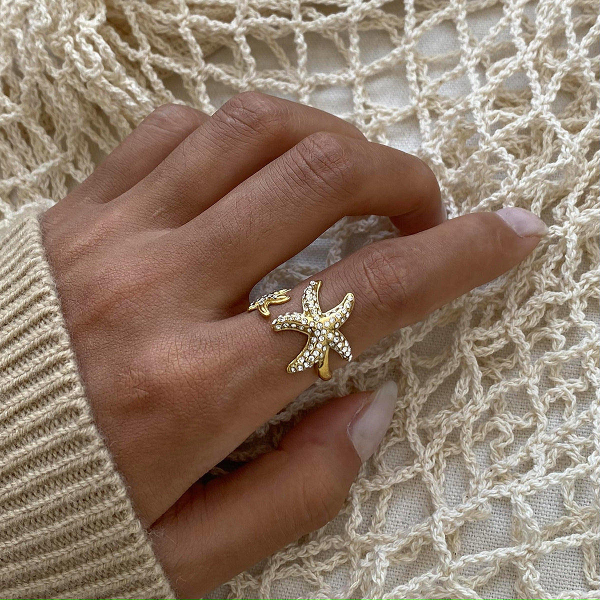 Starfish Diamond Ring